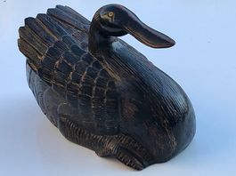 Grand canard en bois massif