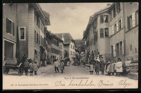 Cartoline postali: AK Cormondrèche, Rue à Cormondrèche – Usato da Berlin venduto da bartko-reher