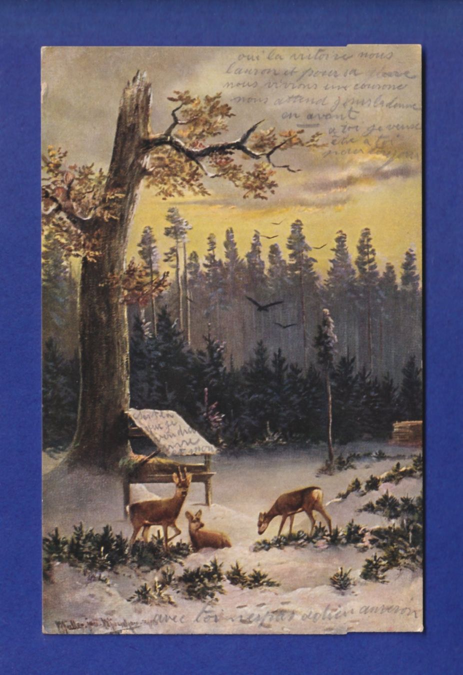 Cartoline postali: CERF et BICHE – Usato da Pully venduto da nicecards-shop