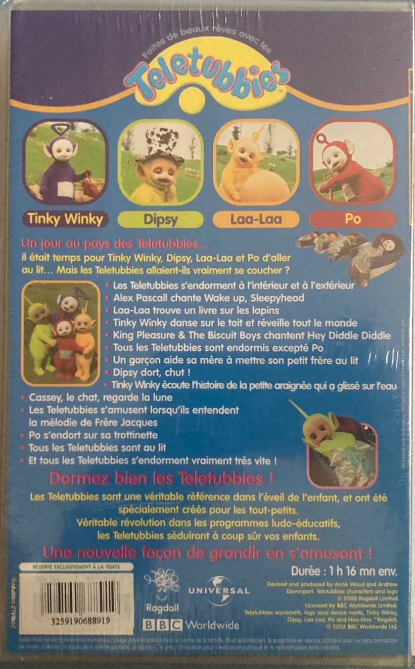 Tutti i VHS: FAITES DE BEAUX RÊVES AVEC LES TELETUBBIES – Nuovo e nell'imballaggio originale da Poliez-Pittet venduto da Newtown-Records 1
