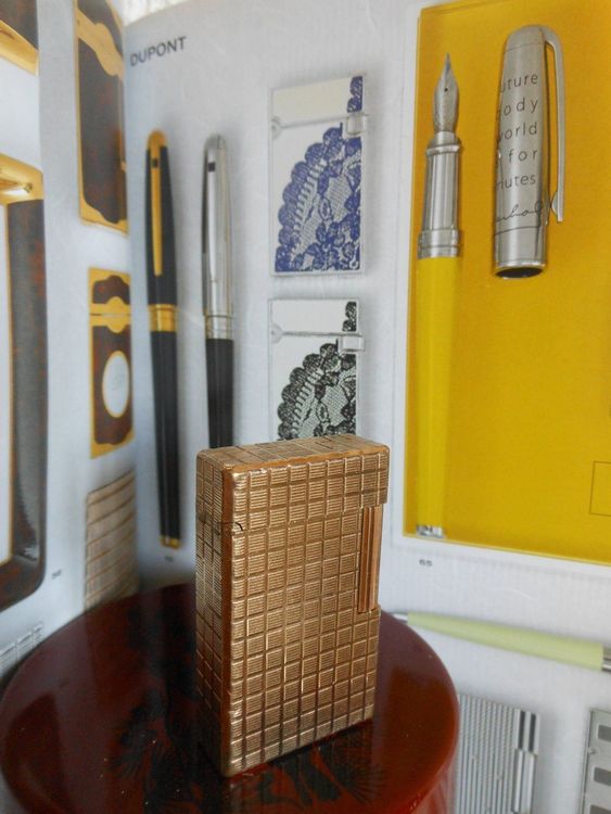 Pince à Cravate élégante S.T. Dupont Paris - Plaqué Or, Avec Sa Boîte D'origine