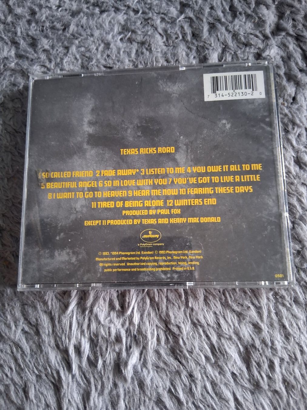 CD: TEXAS     RICKS ROAD     CD – Usato da Wetzikon ZH venduto da Ramones01 1