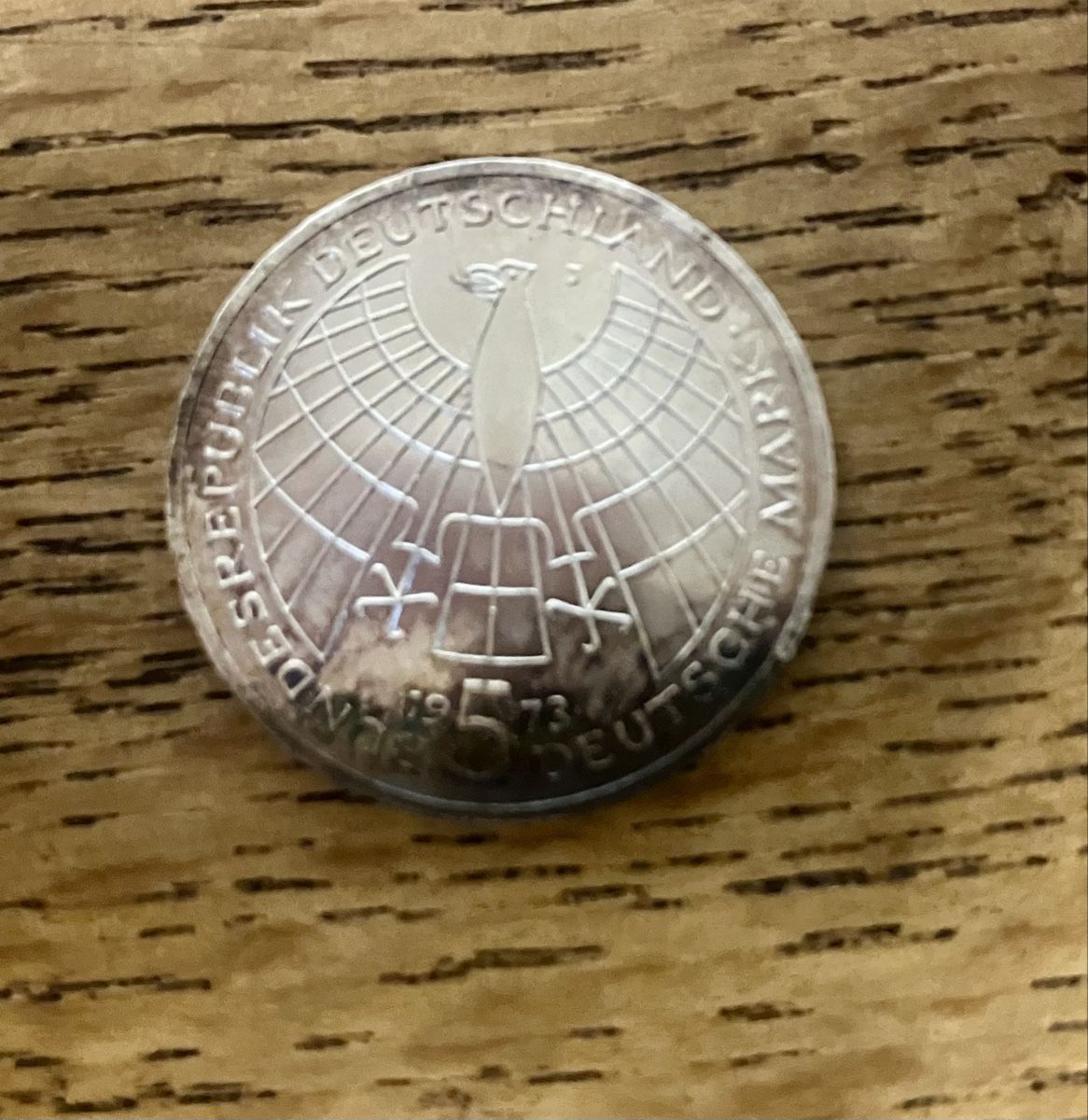 Tutti le monete: Pièce 5 Deutsche Mark 1973 Copernic état correct – Usato da Puidoux venduto da lemacos 1