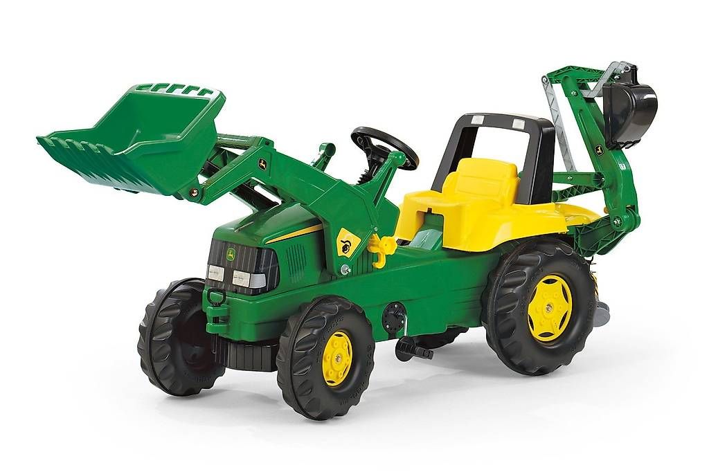 Veicoli per bambini: John Deere mit Frontlader und Heckbagger – Usato da Benzenschwil venduto da rubachCH