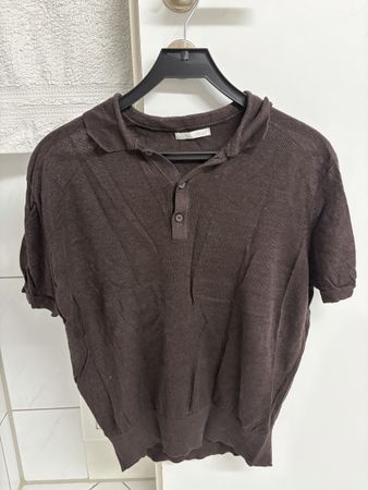 Zara Poloshirt braun aus Strick Grösse S guter Zustand