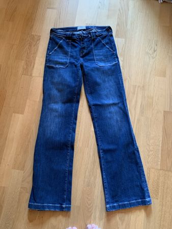 Jean flare femme taille 31 stretch bleu denim