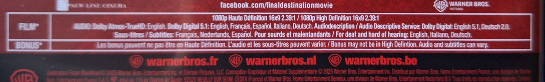 Tutti i DVDs: Final Destination: Bloodlines (Blu-ray) – Nuovo (secondo la descrizione) da Schmitten FR venduto da Sidewinder 2