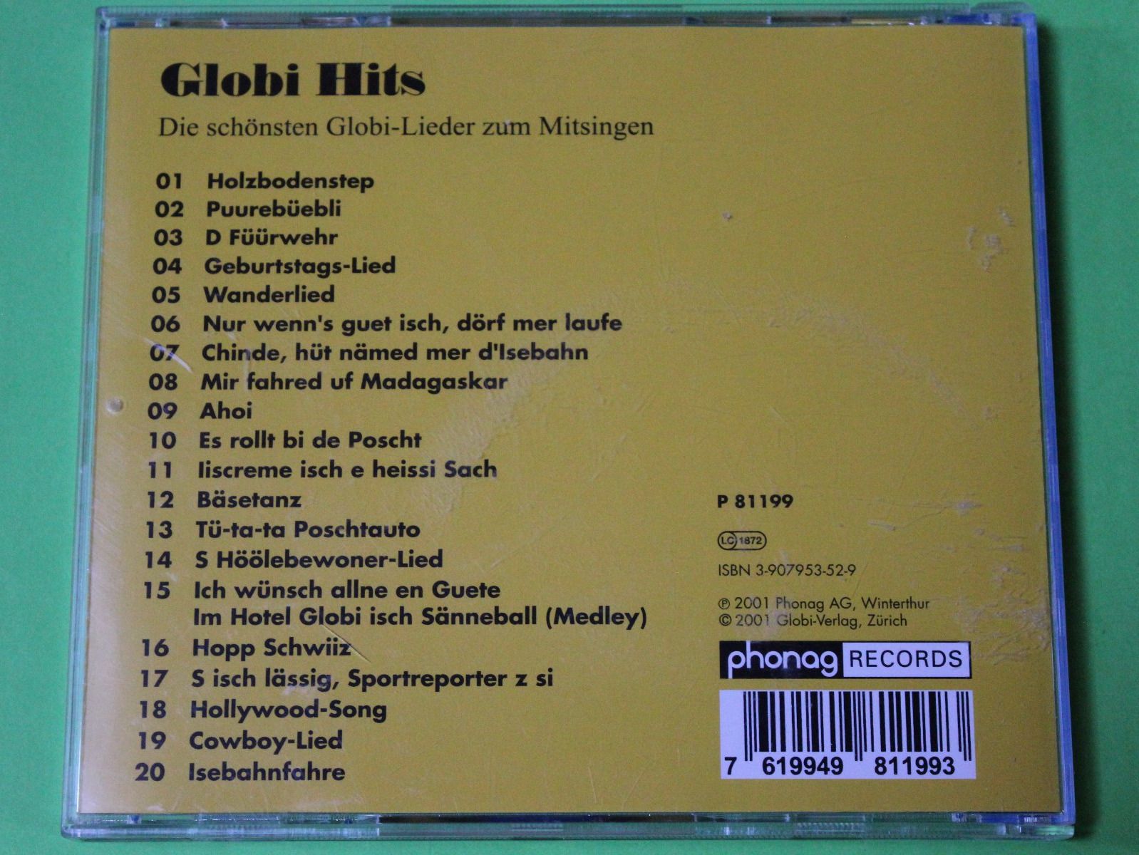 CD: GLOBI HITS CD 2001 Guter Zustand – Usato da Tübach venduto da JamesStone 3