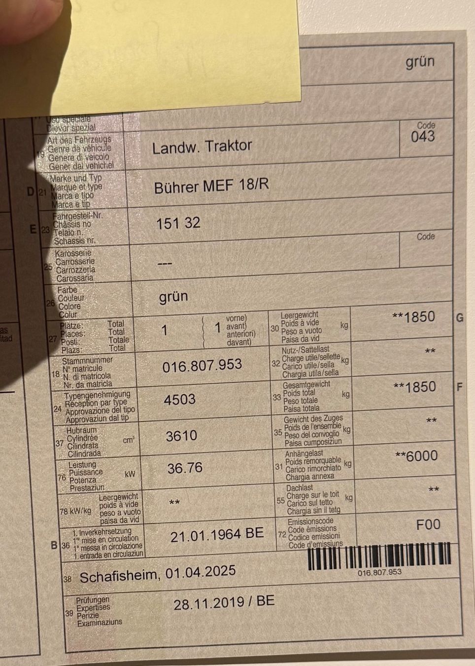 Bührer Trattori: Bührer Super Standard MEF18 – Usato da Seon venduto da pwy_nn8n 5