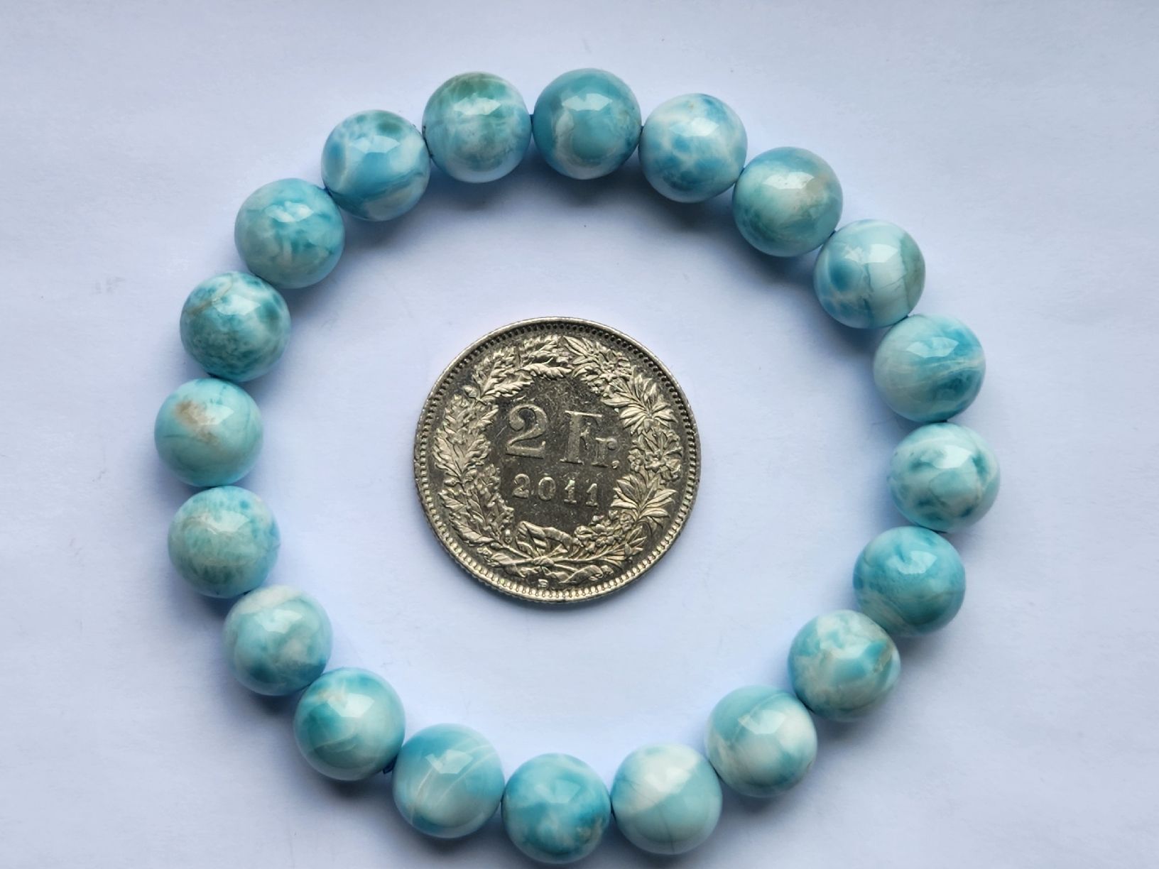 Edelsteine: Blue Larimar Gemstone Bracelet Rare Color and Pattern – Gebraucht aus St. Gallen von GIULESGG 9