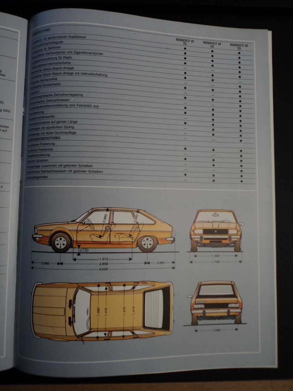 Renault Documenti: Prospekt Renault 20 1979 – Usato da Schwarzenburg venduto da modelCARama 9