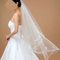 NEUER Brautschleier IVORY 140cm lang - 2021027
