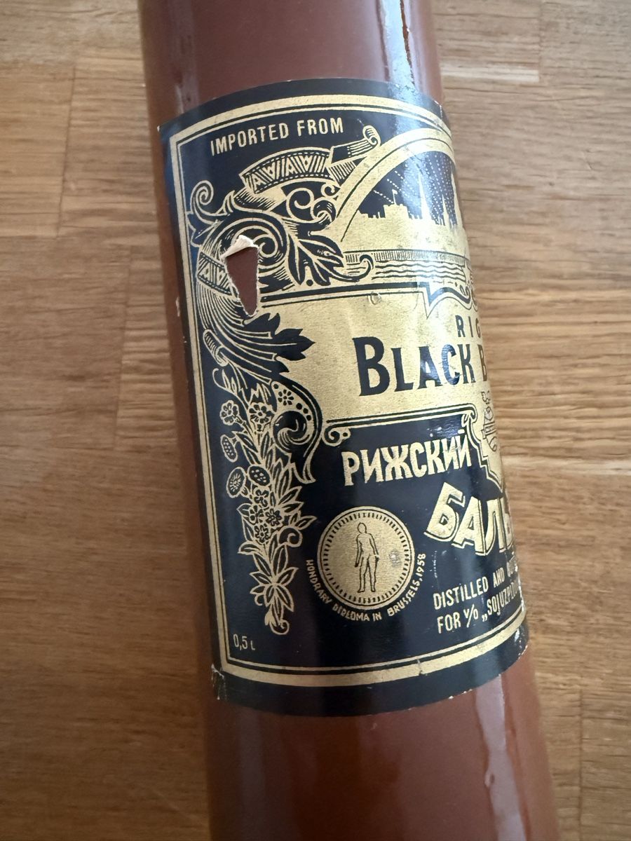 Spirituosen: Antike Riga Black Balsam, Tonflasche Alkohol – Gebraucht aus Goldach von Messerguru 1