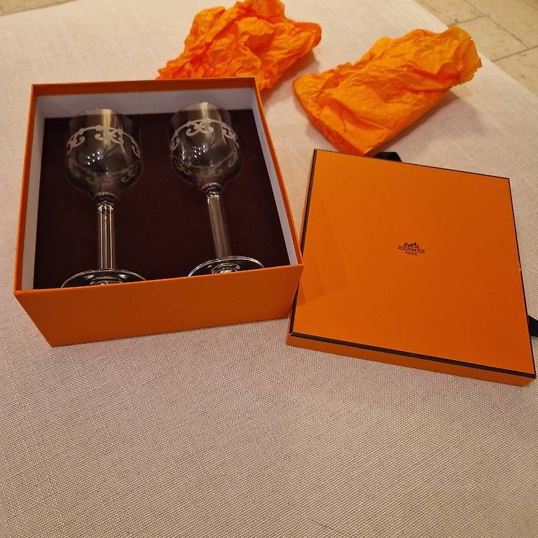 Bicchieri: Hermes  - 2 verres vin crystal – Usato da Lausanne venduto da fclaus-2009