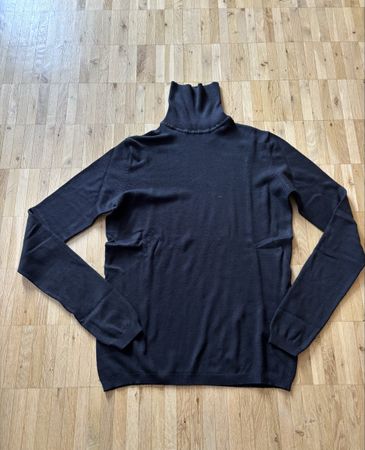Globus Seidenpullover, Rollkragen, Gr. M, Schwarz