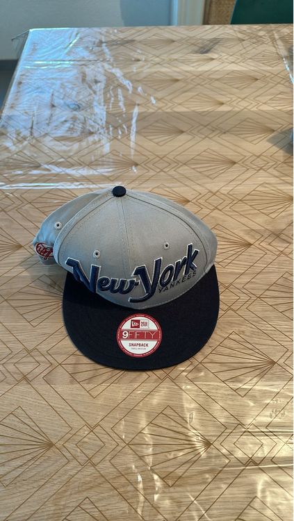 Casquette Baseball Vintage New York Yankees Par Twins Enterprise - Beige, Réglable, Neuve Avec étiquette
