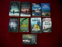 Bücherpaket bestehend aus 9 Büchern Fantasy und Krimis