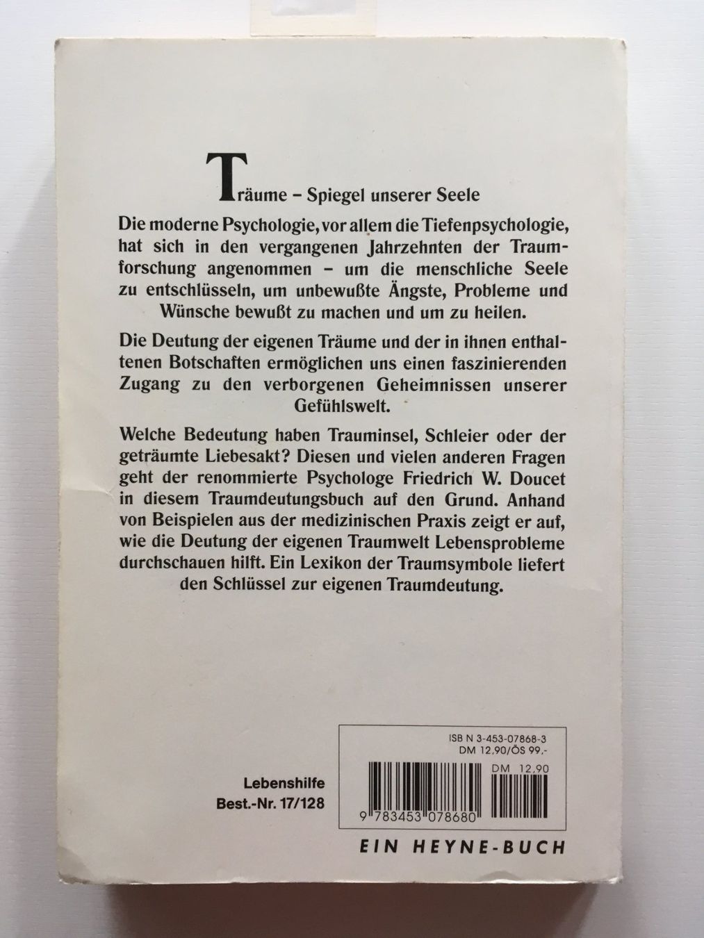 Bücher: F.W. Doucet: Traum und Traumdeutung – Gebraucht aus Effretikon von Vesta02 1