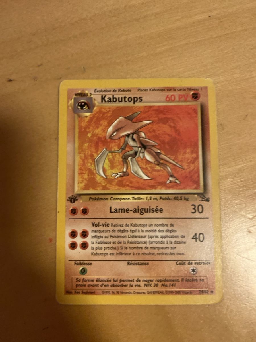 Pokémon Giochi: Carte Pokémon Kabutops 1999-2000 – Usato da Lausanne venduto da LorenaOrtega
