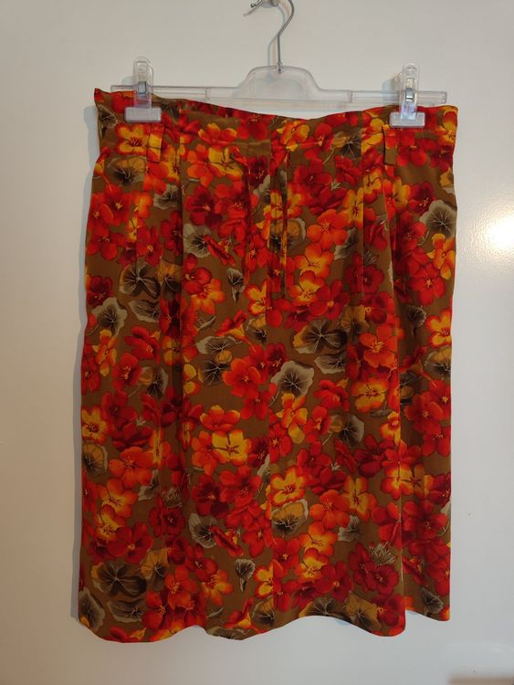 Ellen Tracy silk floral skirt- size 12 | Kaufen auf Ricardo