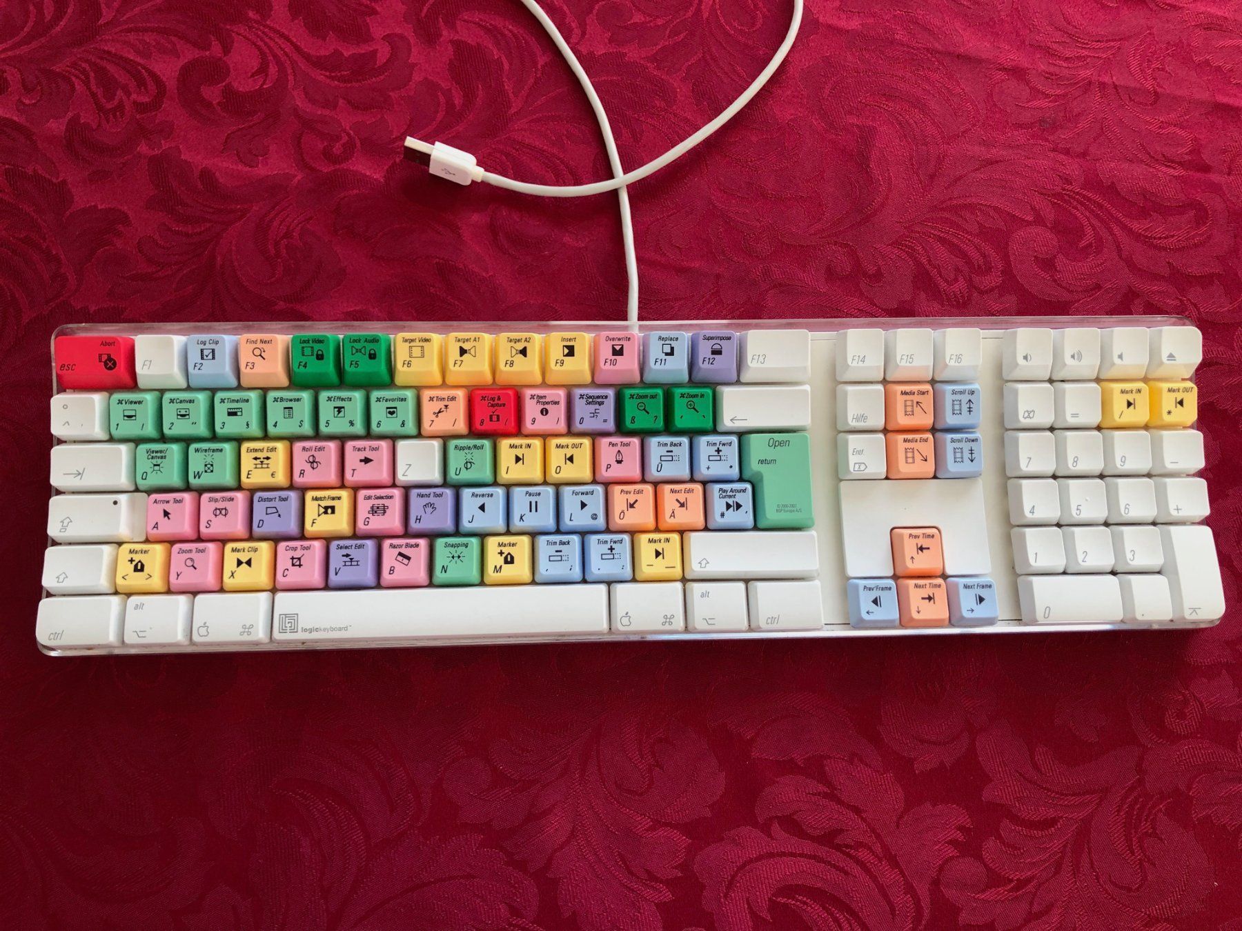 Apple Tastaturen: Apple A1048 Logic Keyboard Final Cut Pro Colored – Gebraucht aus St. Margarethen TG von Mac-PC 1