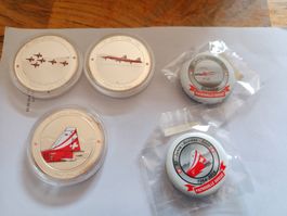 pièces commémoratives Patrouille Suisse - avion Flugzeug...