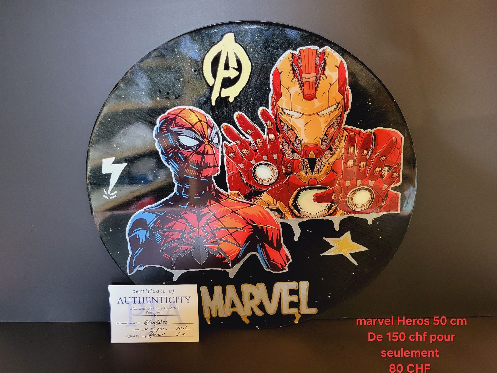 Alle Dekorationen: Tableau Marvel Héros Iron Man et Spider-Man - Superbe! – Neu (gemäss Beschreibung) aus Cheseaux-Lausanne von ped_ccj9