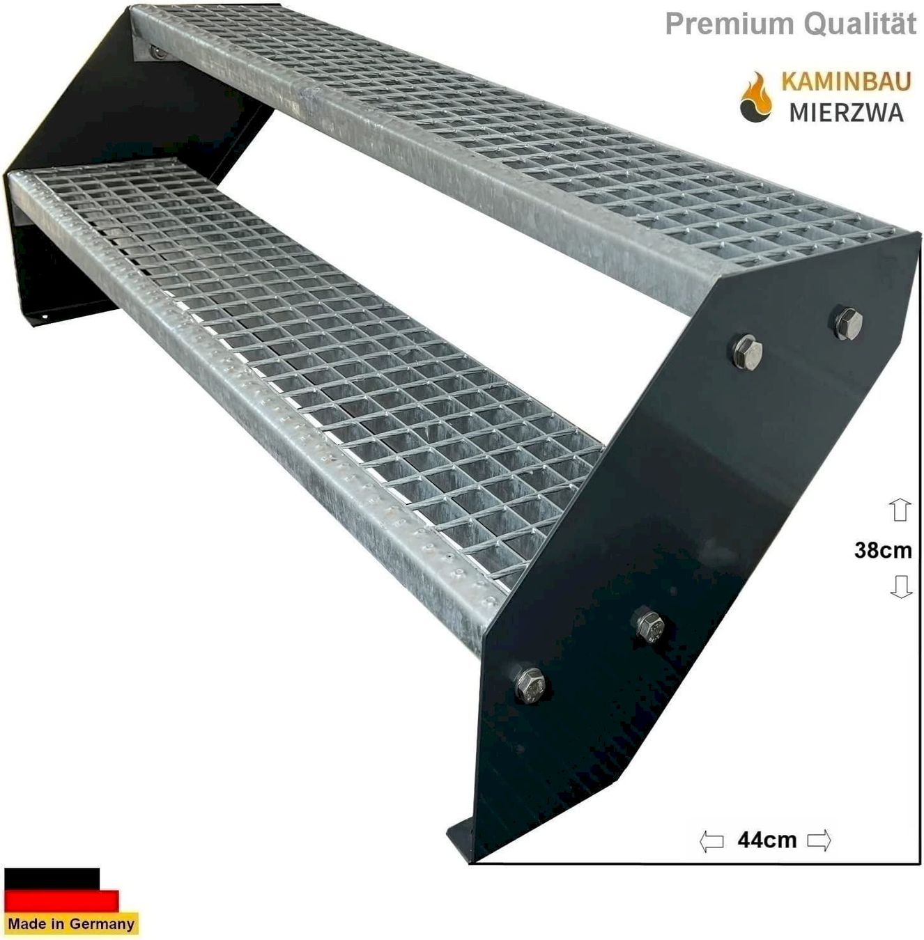 Altro: Stahltreppe 2 Stufen 80x38cm anthrazit – Nuovo e nell'imballaggio originale da Bottighofen venduto da zaap 1
