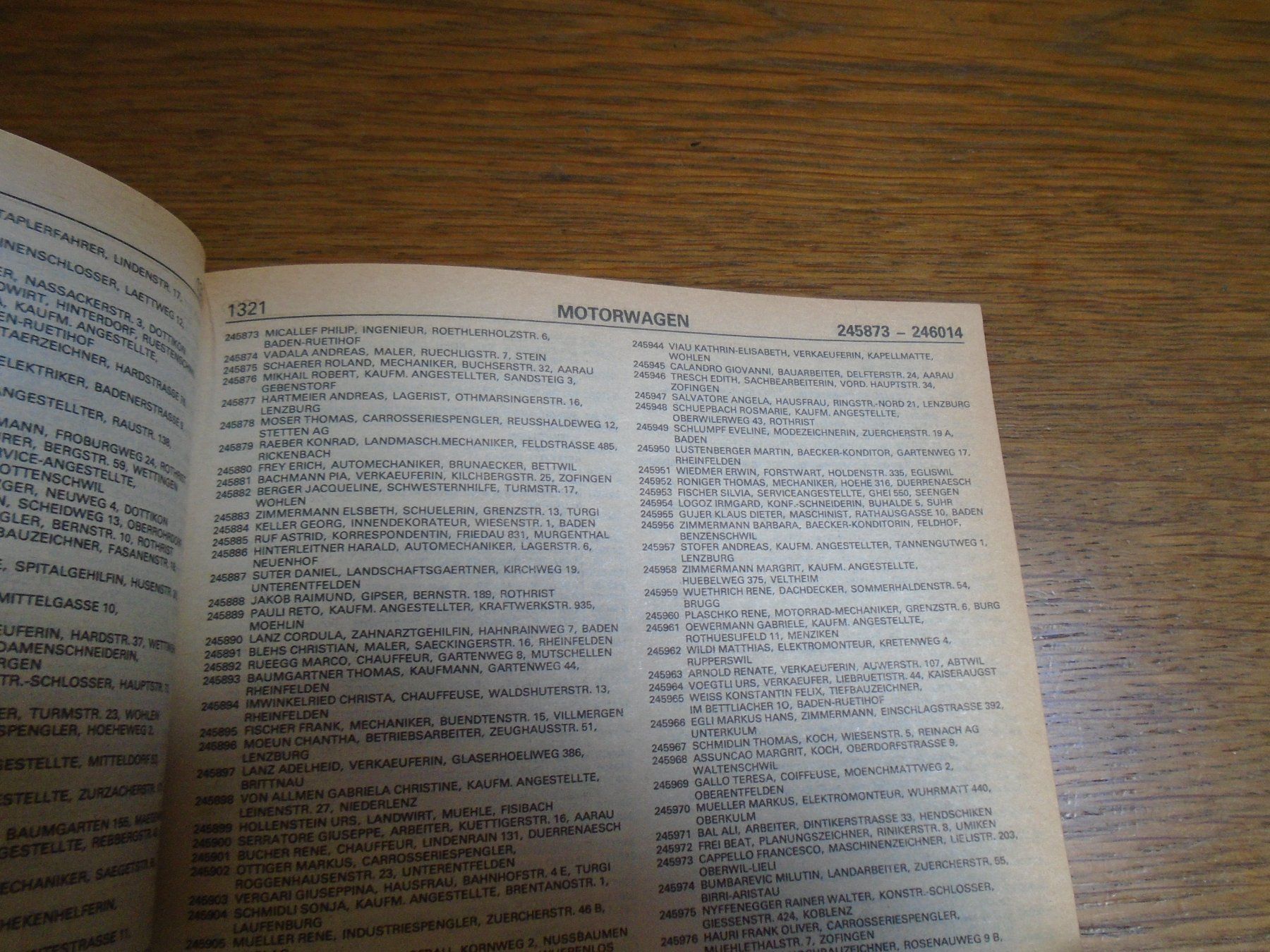Libri: Autoindex 1986 Aargau – Usato da Niederlenz venduto da Cedros58 4