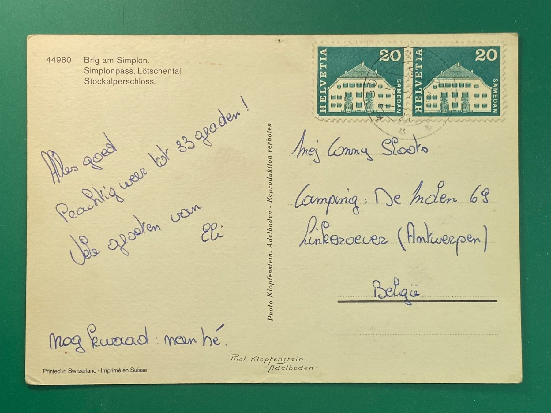 Cartoline postali: Brig - Simplon – Usato da Steg VS venduto da _vinci_ 1