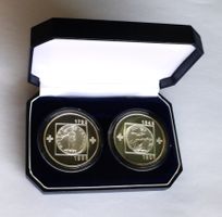 2x 20 Fr. 1998 - HELVETIA & 150 CH Staat, in orig.1998 Box