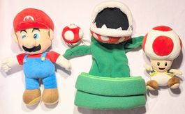 4er Set NITENDO Super Mario Plüsch Figuren, Handpuppe & ...