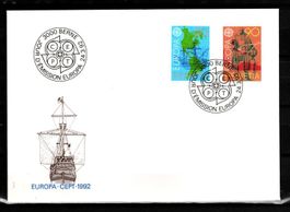 1992 - FDC /Europam. /Karavelle "S. Maria" + Kolumbus-Statue