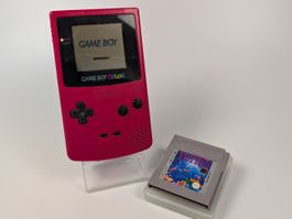 Game Boy Color Pink und Tetris Spiel