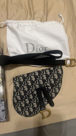 Authentic Dior Saddle Bag and Belt Set