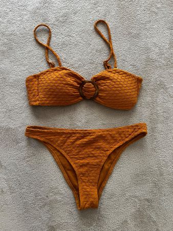 Bikini orange Struktur Ring Grösse S neuwertig