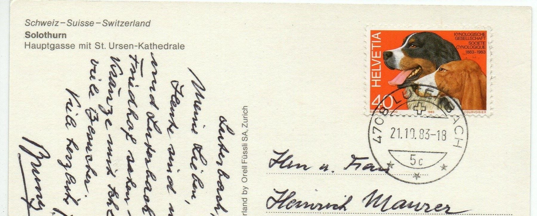 Cartoline postali: SOLOTHURN Hauptgasse – Usato da Jona venduto da philajona 1