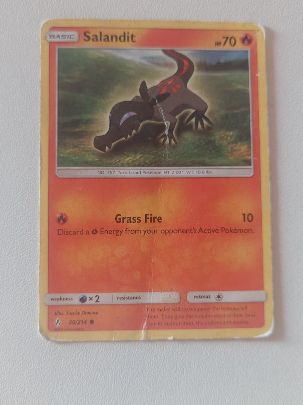 Pokémon Carte collezionabili: Pokémon Karte Salandit 30/214 – Usato da Erlinsbach venduto da pfunky