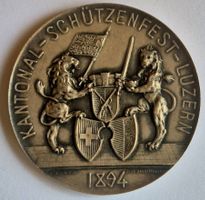Schützenfest Luzern 1894 Pro Patria Silber selten! ab 1 Fr