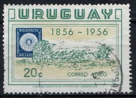 Timbre Uruguay 1956, diligence, 20c Obl.