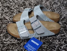 Birkenstock, Arizona, Gr. 37, shiny glitter silver, NEU