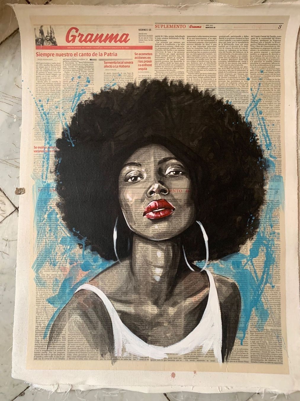 Poster & Bilder: Kuba Original Bild auf Leinwand – Gebraucht aus Bern von Artbrokerswitzerland 2
