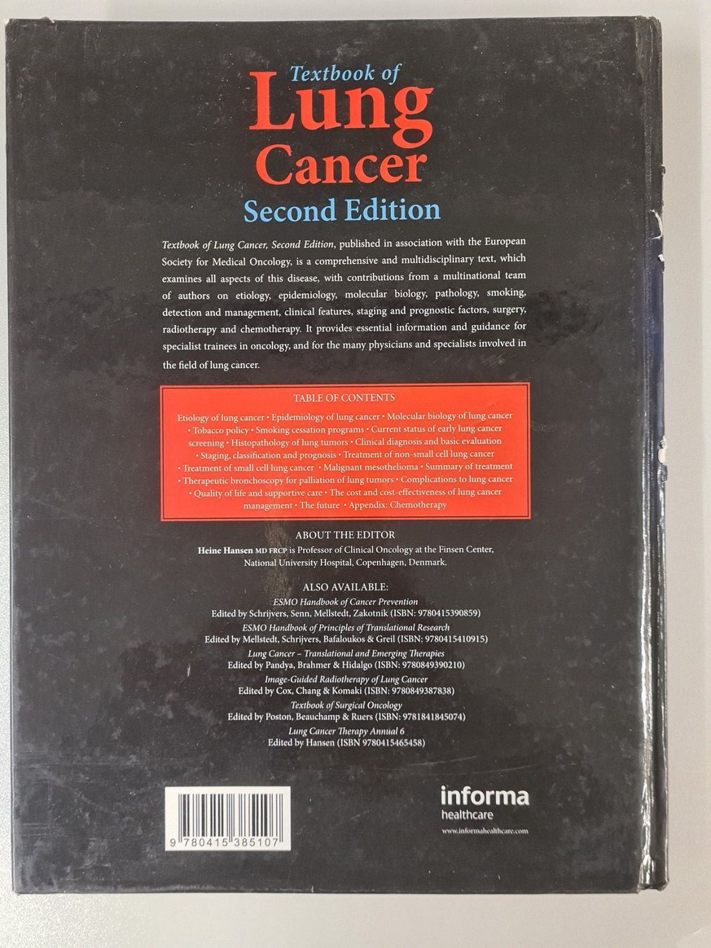 Libri: Heine Hansen " Lung Cancer" – Usato da Zürich venduto da ste_sk6k 1