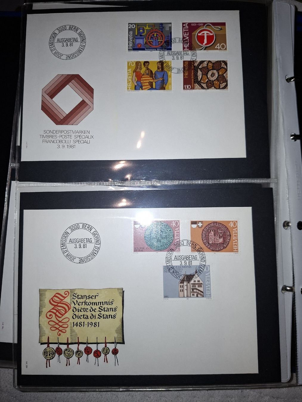 Tutti i francobolli: Album FDC 1962 - 1981 div Schweiz – Usato da Balgach venduto da SIMEON27 8