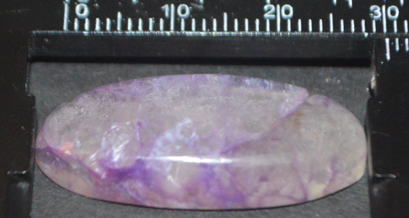 Pietre preziose: Cabochon L-730 – Charoit Edelstein - 30x13mm – Nuovo e nell'imballaggio originale da Goldiwil (Thun) venduto da han_v5b7 3