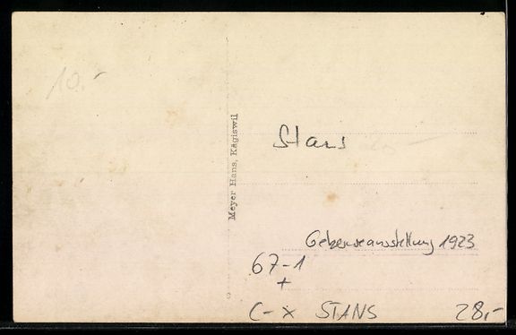 Cartoline postali: Stans, Gewerbe-Ausstellung 1923, Männer – Usato da Berlin venduto da bartko-reher 1
