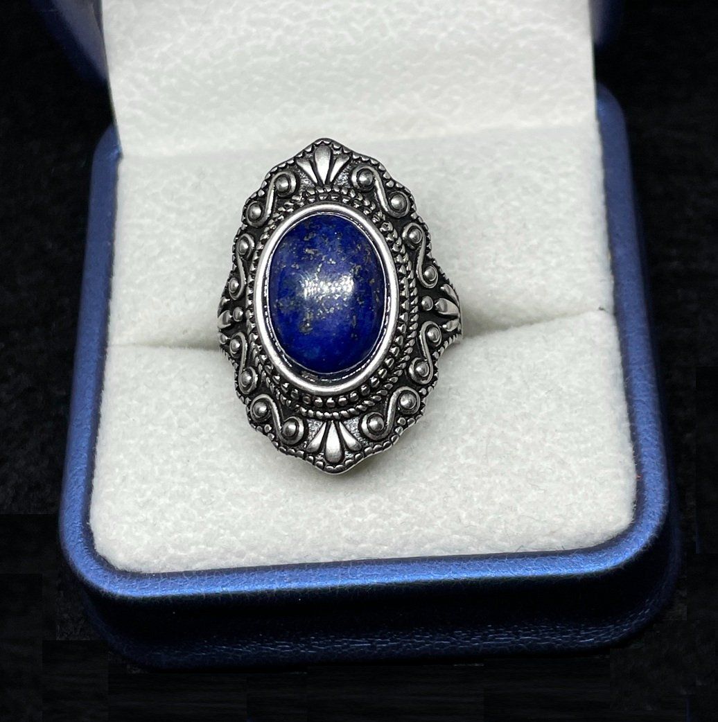 Anelli: Vintage Lapis Lazuli Ring, Sterlingsilber Gr. 61 – Nuovo (secondo la descrizione) da Thun venduto da Creative-Art-Tess 1