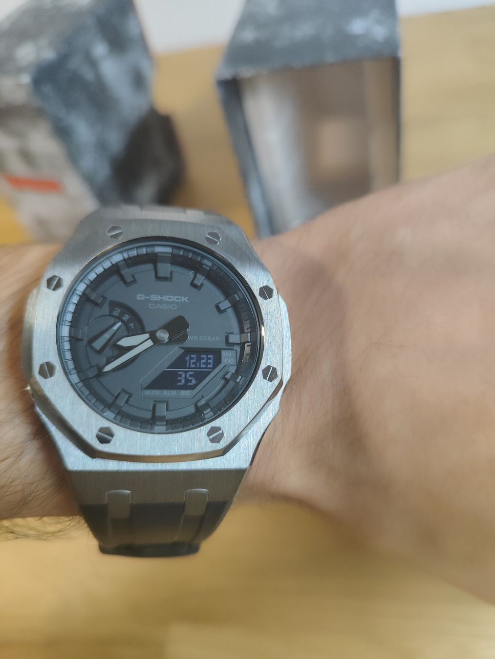 Casio Orologi: CasiOak Mod - Montre Casio G-Shock GA-2100 Custom Noir – Nuovo e nell'imballaggio originale da Vétroz venduto da mrcl01 5