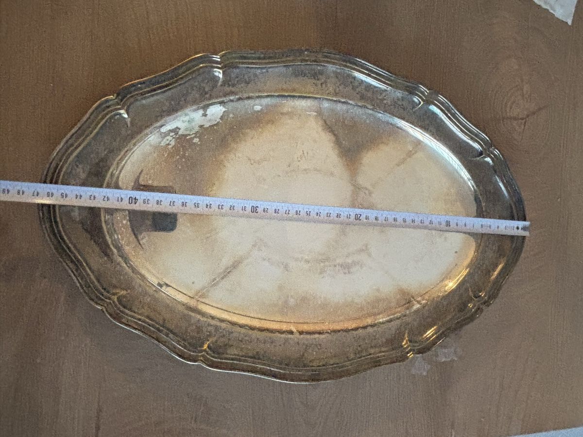 Tutte le decorazioni: Antikes versilbertes Vintage Serviertablett 46 cm – Usato da Orpund venduto da BlackEagel80 5