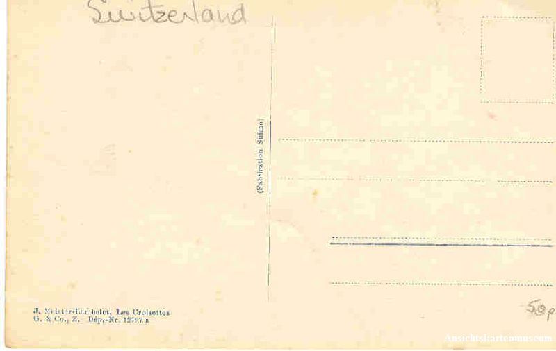 Cartoline postali: Les Croisettes - ca. 1920 – Usato da Emmenbrücke venduto da teestube 1